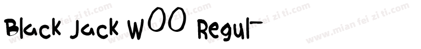 Black Jack W00 Regul字体转换